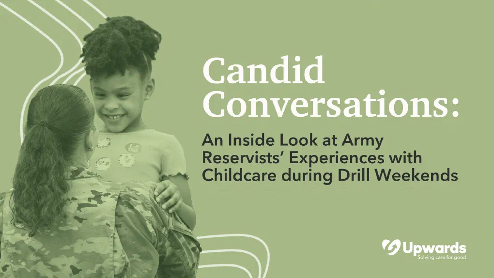 An Army Reservist parent sharing their experience with childcare during drill weekends